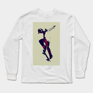 Skateboarder Triangles Long Sleeve T-Shirt